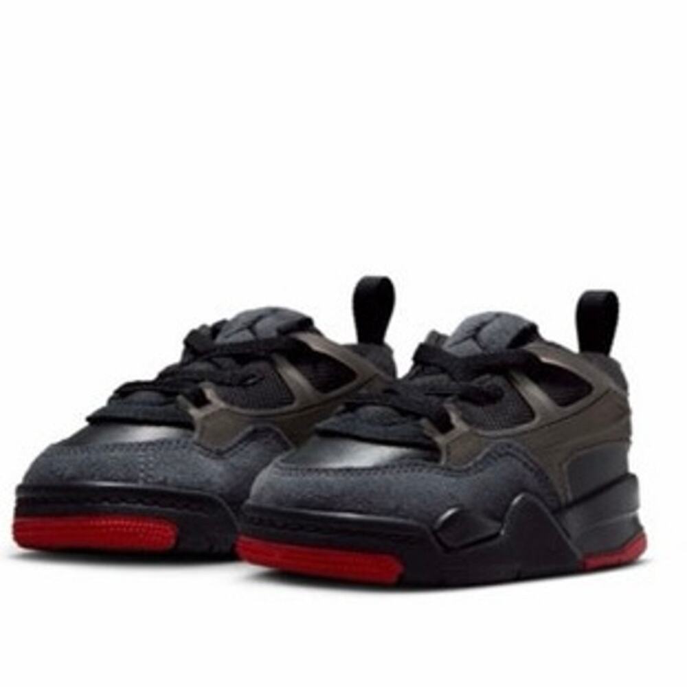 Jordan 4 RM Toddler Boys' "Black/Varsity Red/Anthracite" Shoe